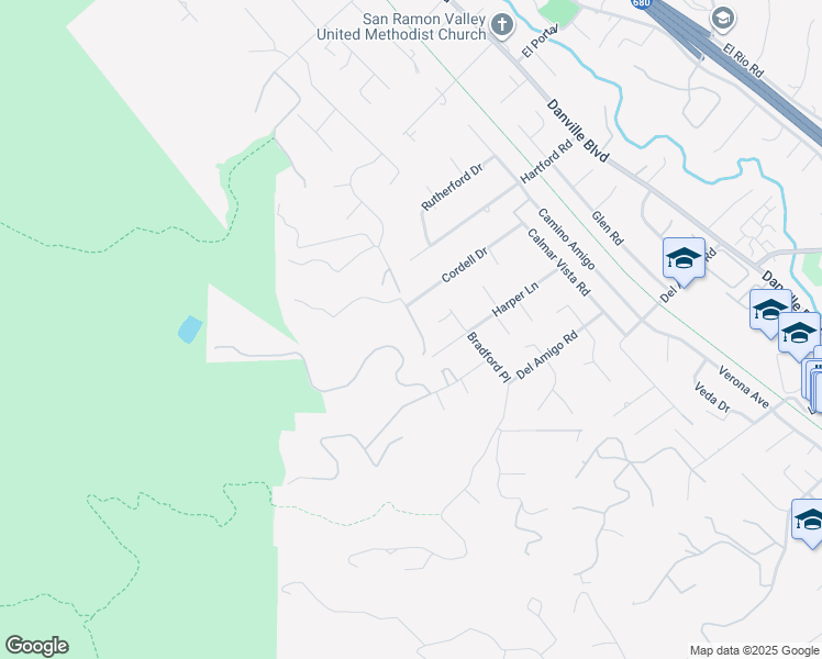 map of restaurants, bars, coffee shops, grocery stores, and more near 775 Kirkcrest Road in Danville