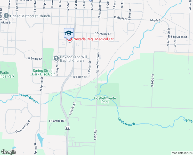 map of restaurants, bars, coffee shops, grocery stores, and more near 17814 South Washington Street in Nevada