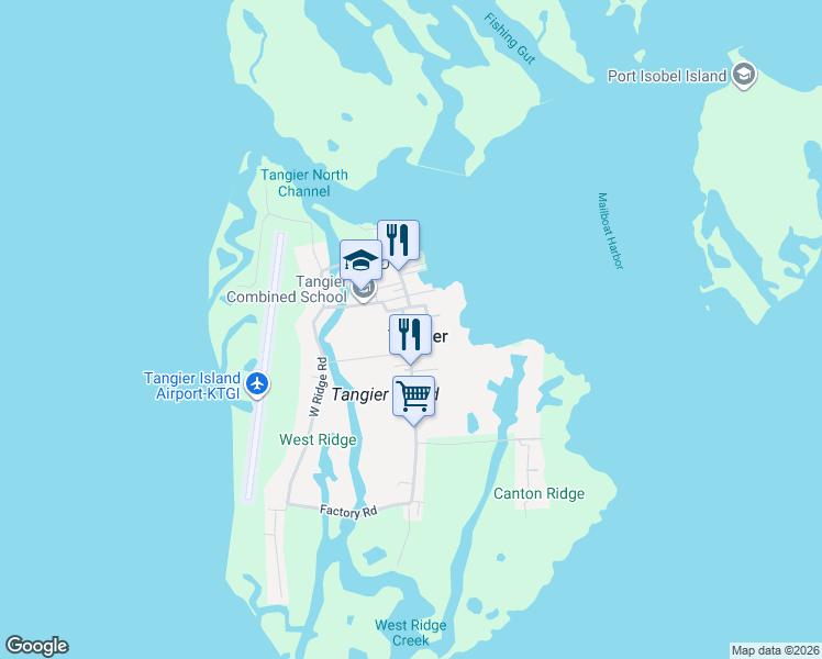 map of restaurants, bars, coffee shops, grocery stores, and more near 4432-16164 Pondarosa Road in Tangier