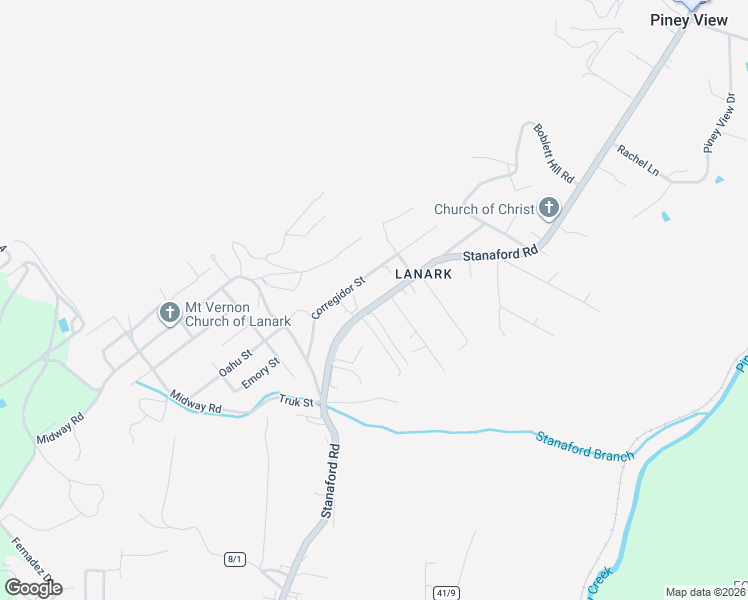 map of restaurants, bars, coffee shops, grocery stores, and more near 1577 Stanaford Road in Beckley