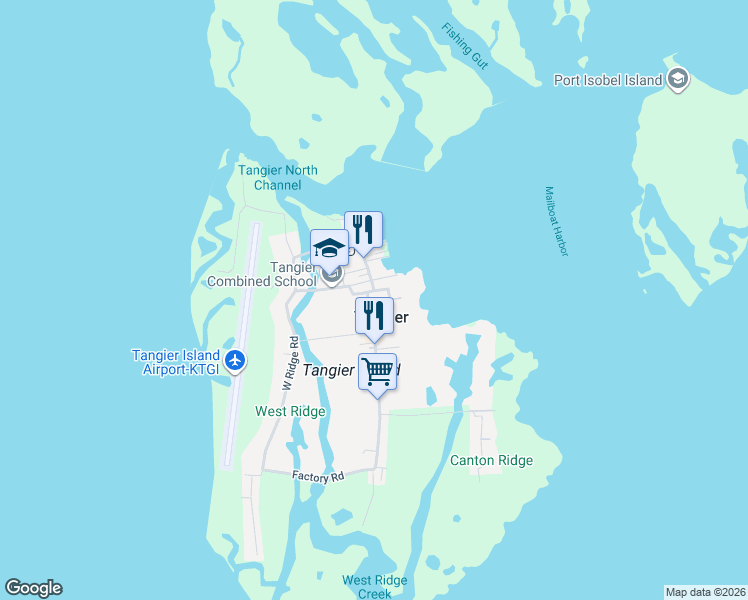 map of restaurants, bars, coffee shops, grocery stores, and more near 4432-16164 Pondarosa Road in Tangier