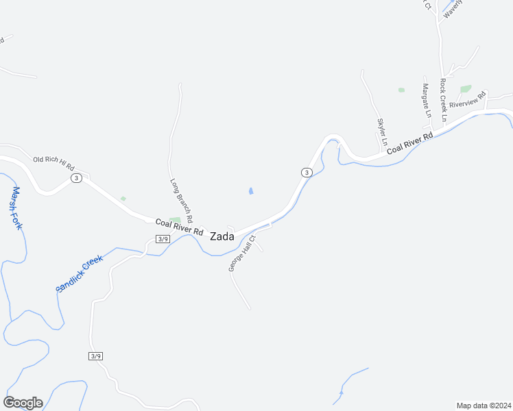 map of restaurants, bars, coffee shops, grocery stores, and more near 3512 Coal River Road in Arnett