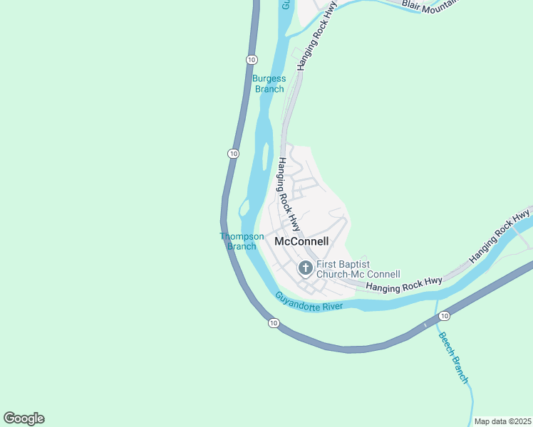 map of restaurants, bars, coffee shops, grocery stores, and more near 65 Faded Oaks Road in McConnell