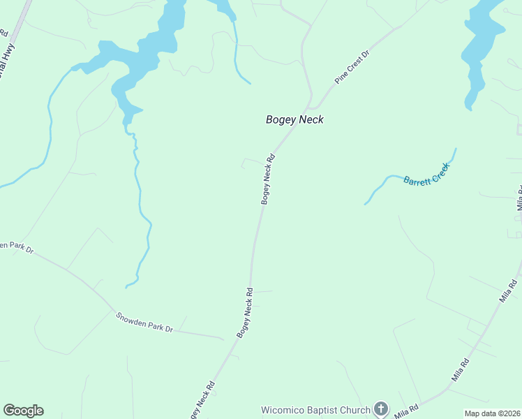 map of restaurants, bars, coffee shops, grocery stores, and more near 823-1683 Bogey Neck Road in Heathsville