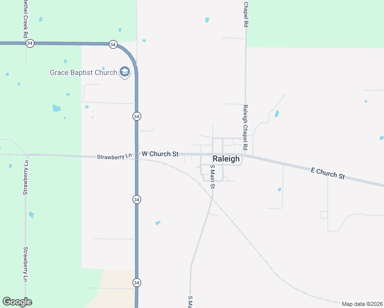 map of restaurants, bars, coffee shops, grocery stores, and more near Church Street in Raleigh