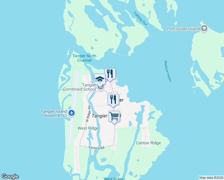 map of restaurants, bars, coffee shops, grocery stores, and more near 4432 Pondarosa Road in Tangier