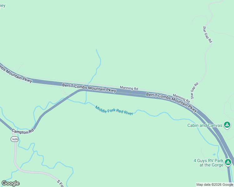 map of restaurants, bars, coffee shops, grocery stores, and more near Campton Road in Stanton