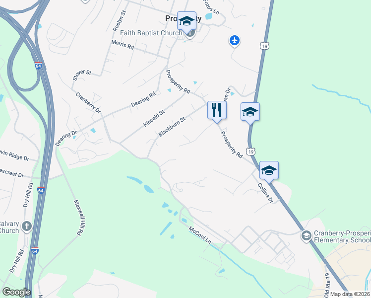 map of restaurants, bars, coffee shops, grocery stores, and more near 189 Patteson Street in Beckley