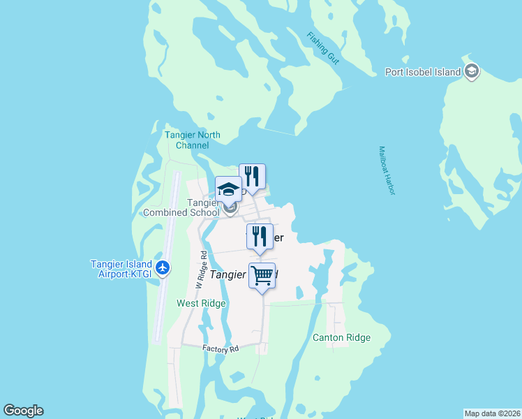 map of restaurants, bars, coffee shops, grocery stores, and more near 4432-16164 Pondarosa Road in Tangier