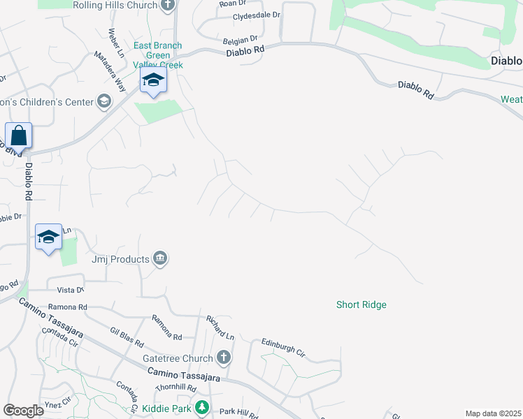 map of restaurants, bars, coffee shops, grocery stores, and more near 63 Grado Court in Danville