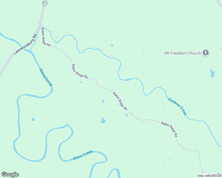 map of restaurants, bars, coffee shops, grocery stores, and more near 649 Baker Ridge Road in Willisburg