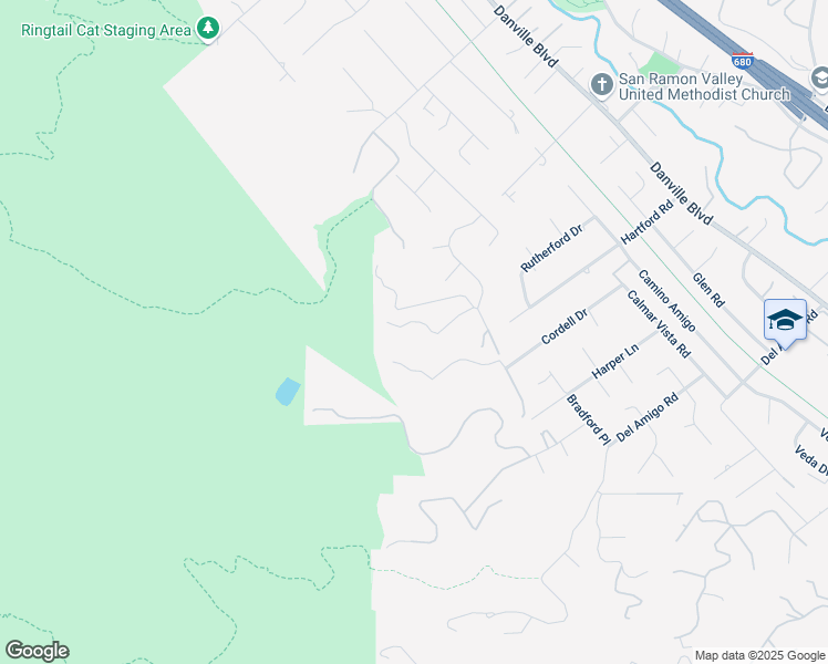map of restaurants, bars, coffee shops, grocery stores, and more near 1016 Kirkcrest Lane in Alamo