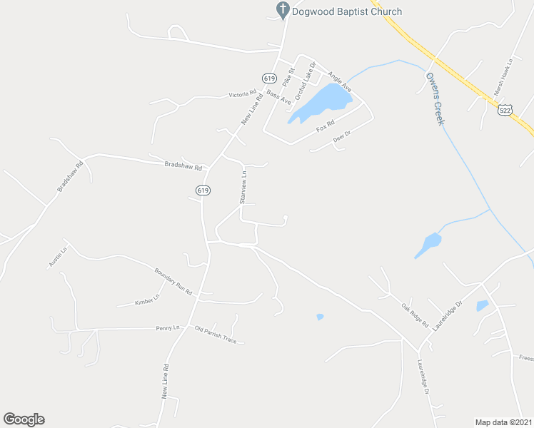 map of restaurants, bars, coffee shops, grocery stores, and more near 425 Starview Lane in Gum Spring