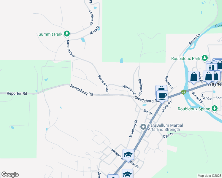 map of restaurants, bars, coffee shops, grocery stores, and more near 116b Elliott Drive in Waynesville