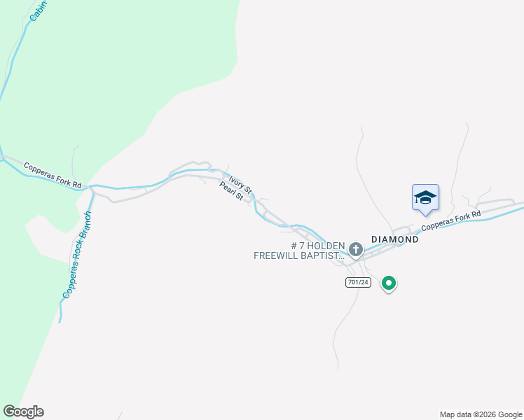 map of restaurants, bars, coffee shops, grocery stores, and more near 1699 Copperas Fork Road in Holden