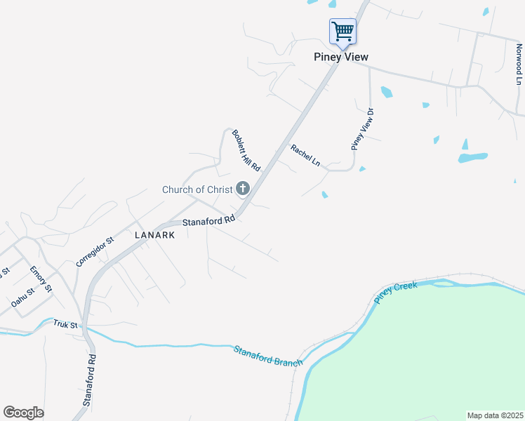 map of restaurants, bars, coffee shops, grocery stores, and more near 1782 Stanaford Road in Beckley