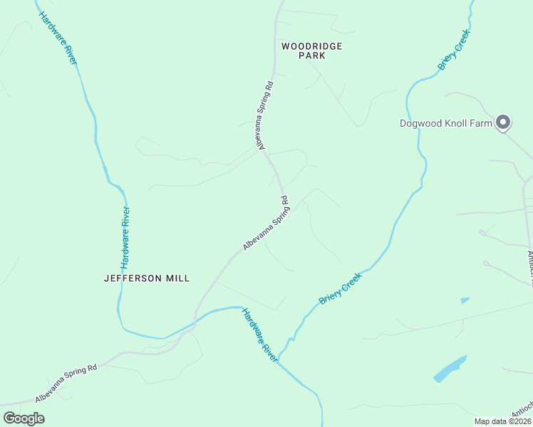 map of restaurants, bars, coffee shops, grocery stores, and more near 7266-7324 Albevanna Spring Road in Scottsville