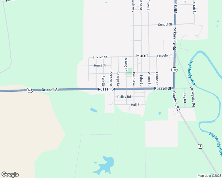 map of restaurants, bars, coffee shops, grocery stores, and more near Russell Street in Hurst