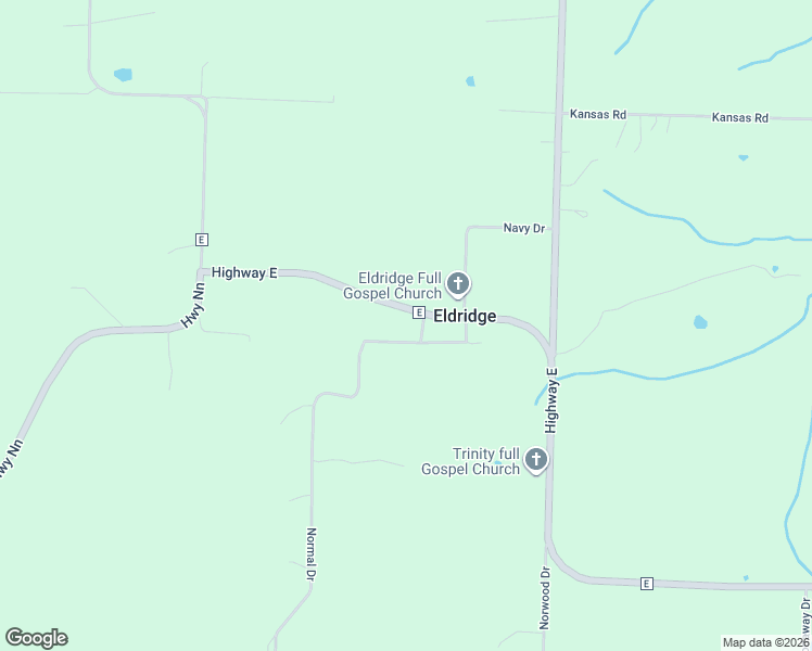 map of restaurants, bars, coffee shops, grocery stores, and more near 16441 Highway East in Eldridge