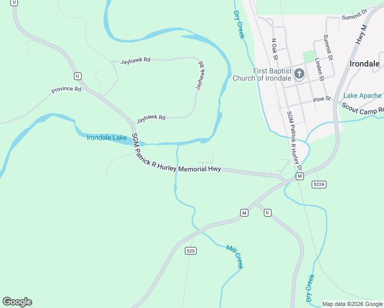 map of restaurants, bars, coffee shops, grocery stores, and more near 19463 State Highway U in Irondale