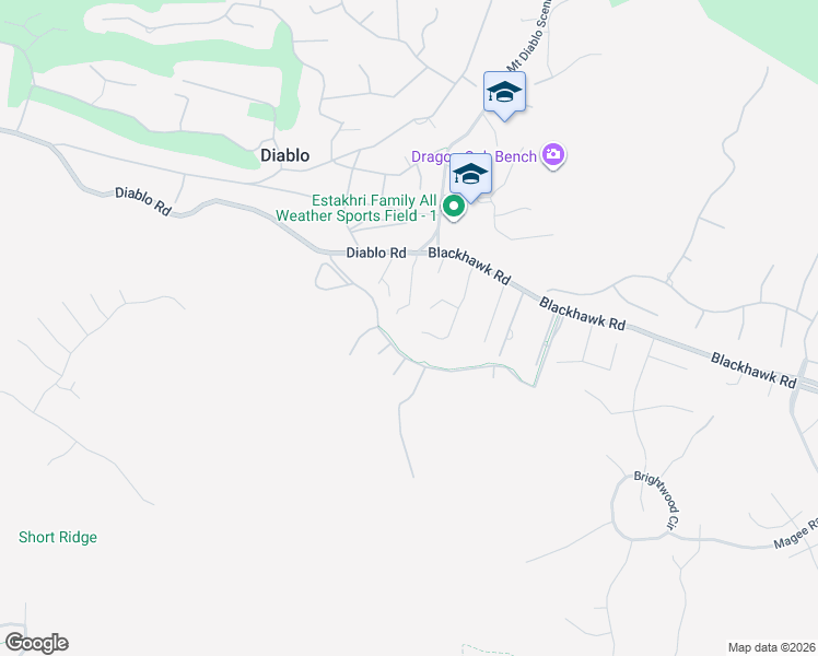 map of restaurants, bars, coffee shops, grocery stores, and more near 10 Creekledge Court in Danville