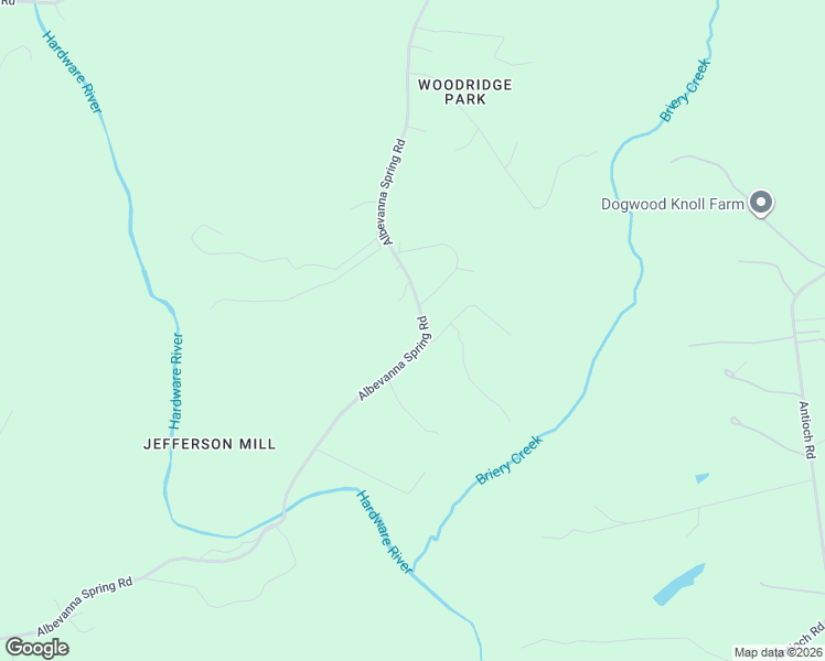 map of restaurants, bars, coffee shops, grocery stores, and more near 7220-7264 Albevanna Spring Road in Scottsville