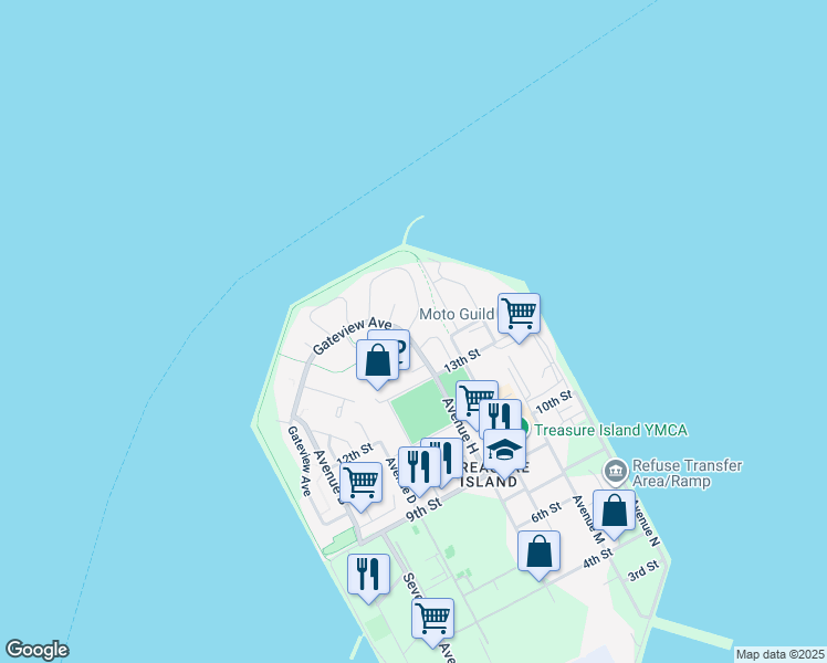 map of restaurants, bars, coffee shops, grocery stores, and more near 1244 Northpoint Drive in San Francisco