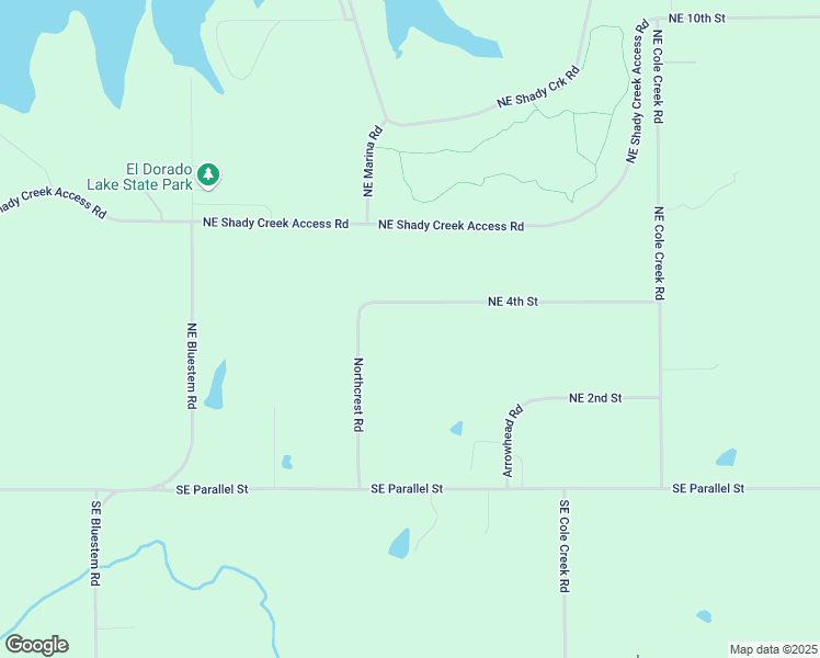 map of restaurants, bars, coffee shops, grocery stores, and more near 3601-3603 Northeast 4th Street in El Dorado