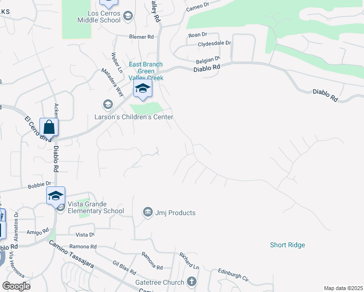 map of restaurants, bars, coffee shops, grocery stores, and more near 105 Margone Court in Danville