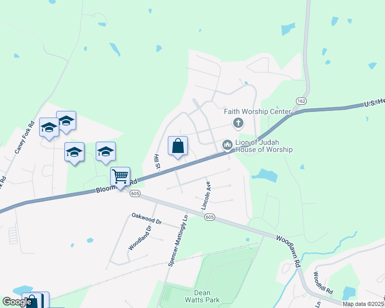 map of restaurants, bars, coffee shops, grocery stores, and more near 154 Slate Run in Bardstown