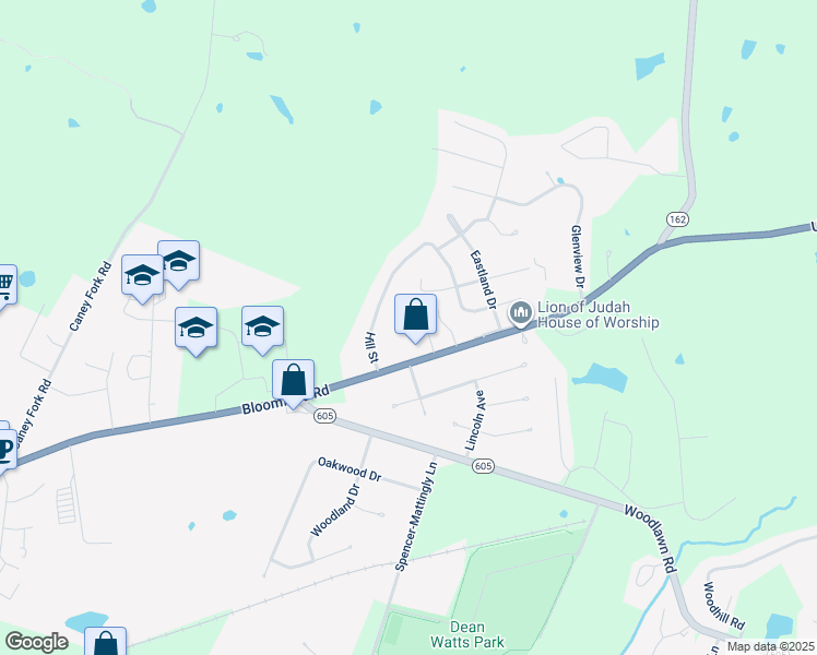 map of restaurants, bars, coffee shops, grocery stores, and more near 108 Countryside Drive in Bardstown
