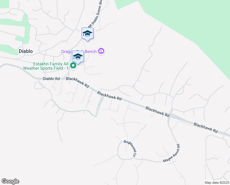 map of restaurants, bars, coffee shops, grocery stores, and more near 2360 Holly Oak Drive in Danville