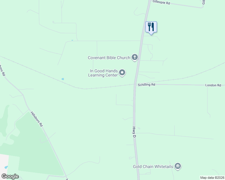map of restaurants, bars, coffee shops, grocery stores, and more near 5021 Highway D in Farmington
