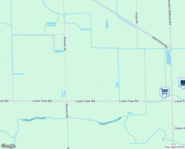 map of restaurants, bars, coffee shops, grocery stores, and more near 24654 Lone Tree Road in Escalon