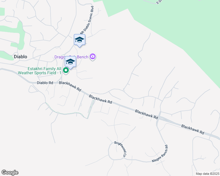 map of restaurants, bars, coffee shops, grocery stores, and more near 2385 Holly Oak Drive in Danville