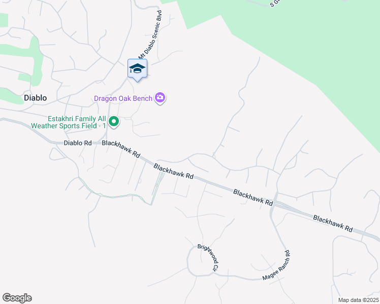 map of restaurants, bars, coffee shops, grocery stores, and more near 2385 Holly Oak Drive in Danville
