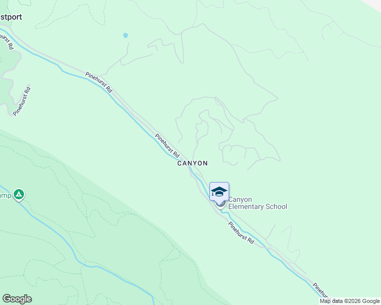 map of restaurants, bars, coffee shops, grocery stores, and more near 340 Redwood Highway in Canyon