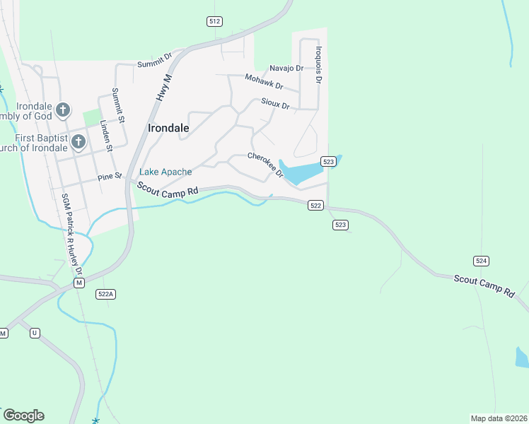 map of restaurants, bars, coffee shops, grocery stores, and more near 10492 Scout Camp Road in Bismarck