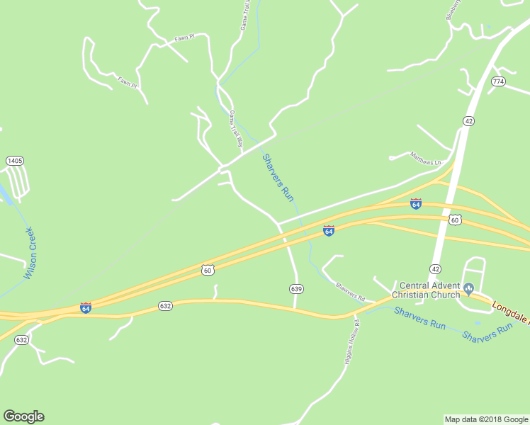 map of restaurants, bars, coffee shops, grocery stores, and more near 3303 Longdale Station Road in Clifton Forge