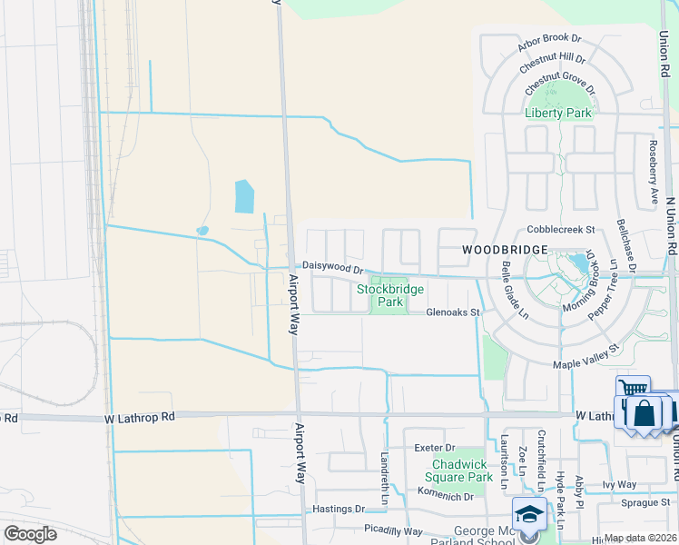 map of restaurants, bars, coffee shops, grocery stores, and more near 2010 Autumn Oaks Street in Manteca