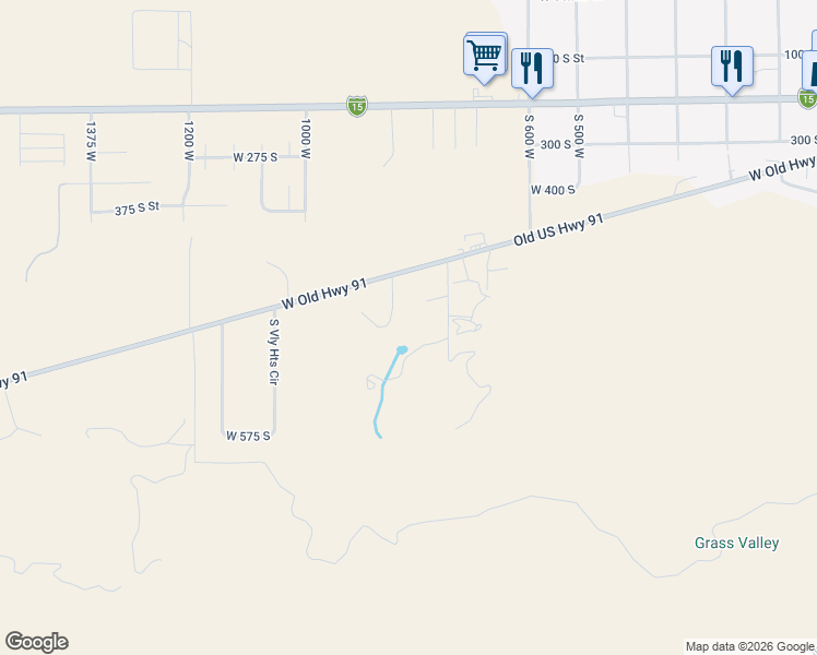 map of restaurants, bars, coffee shops, grocery stores, and more near 564 South 850 West in Parowan