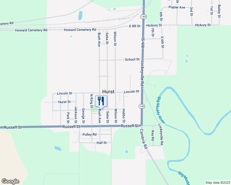 map of restaurants, bars, coffee shops, grocery stores, and more near 202 Lincoln Street in Hurst