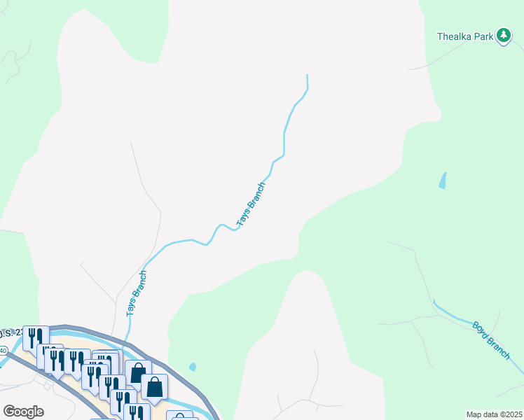 map of restaurants, bars, coffee shops, grocery stores, and more near in Swamp Branch