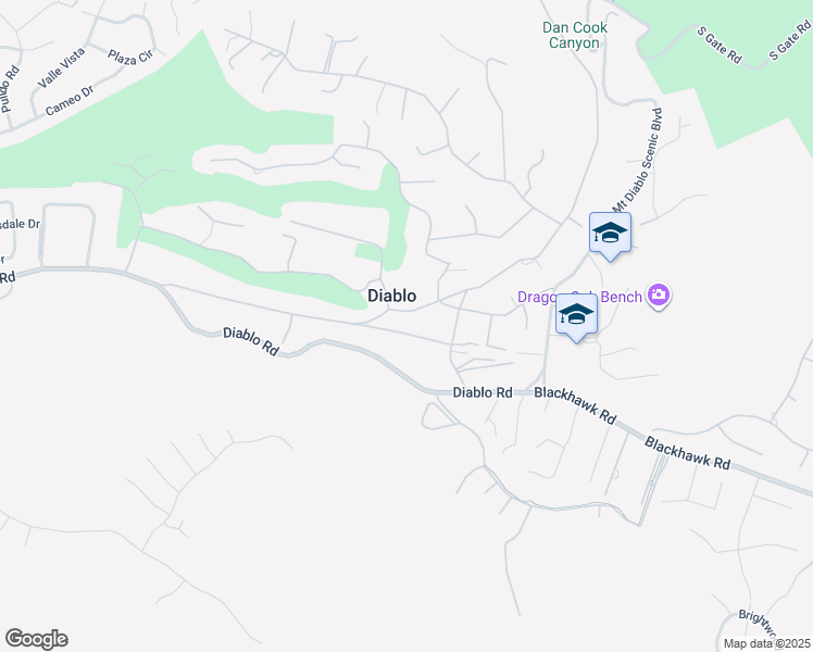 map of restaurants, bars, coffee shops, grocery stores, and more near 1953 La Cadena in Diablo