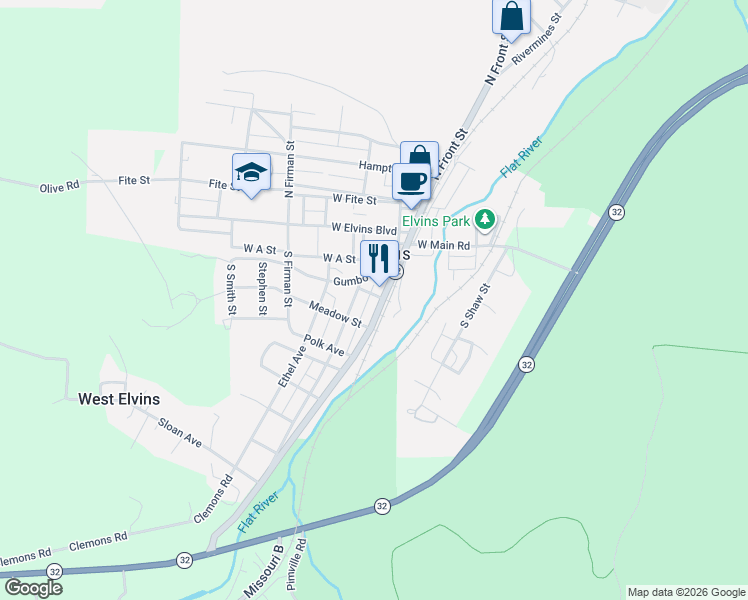 map of restaurants, bars, coffee shops, grocery stores, and more near 305 Camilla Street in Park Hills