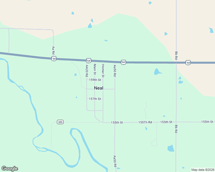 map of restaurants, bars, coffee shops, grocery stores, and more near Walnut Street in Neal