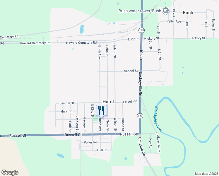 map of restaurants, bars, coffee shops, grocery stores, and more near 403-439 Wilson Street in Hurst