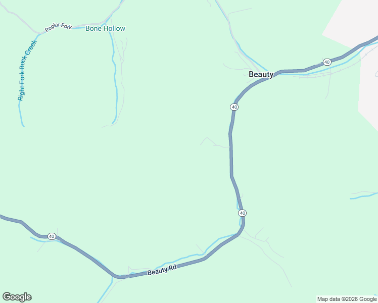 map of restaurants, bars, coffee shops, grocery stores, and more near Tommy Fletcher Road in Beauty