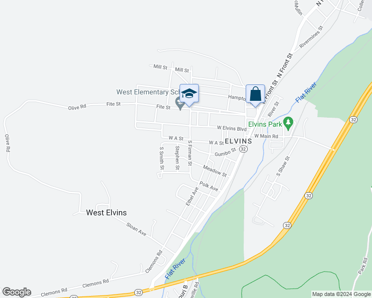 map of restaurants, bars, coffee shops, grocery stores, and more near 326 Meadow Street in Park Hills