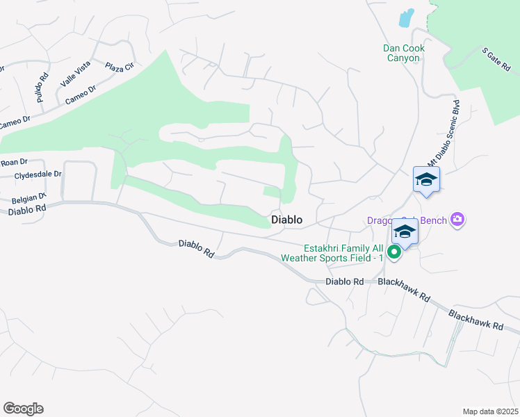 map of restaurants, bars, coffee shops, grocery stores, and more near 1897 Calle Arroyo in Diablo